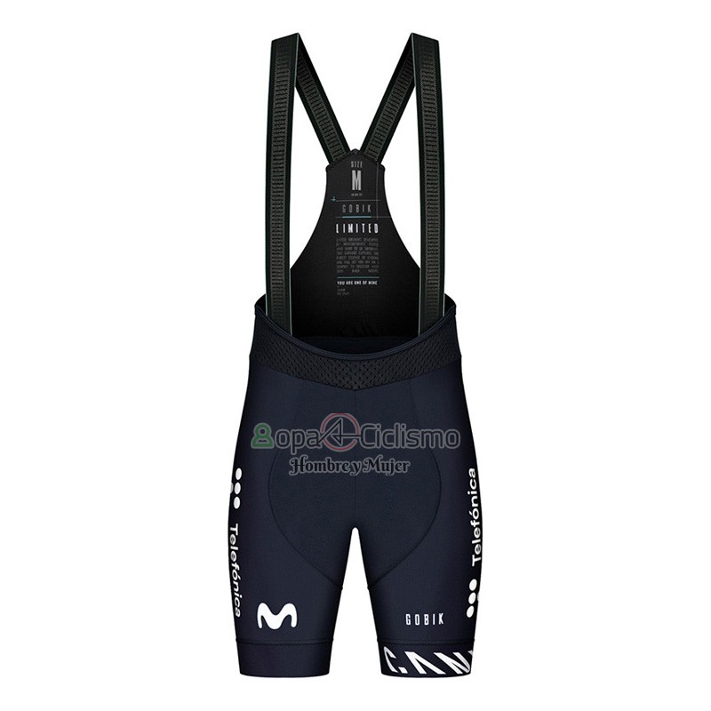 Movistar Ropa Ciclismo Culotte Corto 2023 Mangas Cortas Negro Violeta